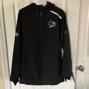 San Jose Sharks Black NHL Team Logo Men's Jacket